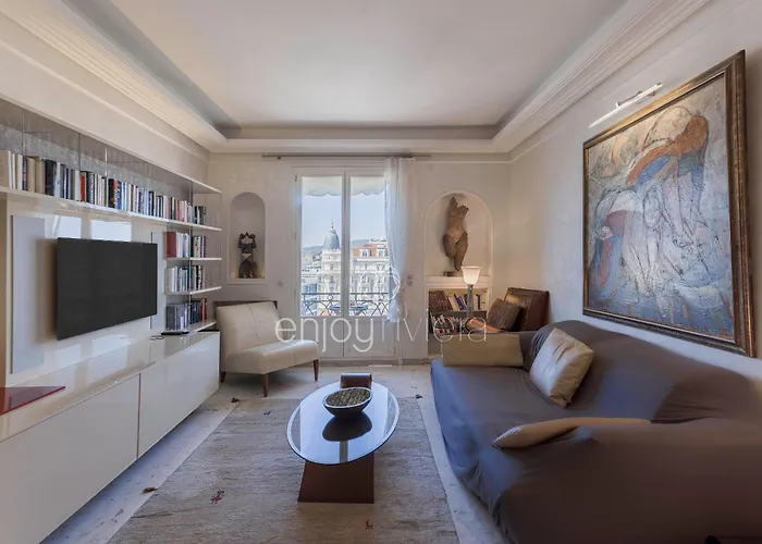 Palais Miramar Suite Art Modern - Derniere Etages Vue Mer - 75M De Confort - En Face Des Plages -Wifi - Clim