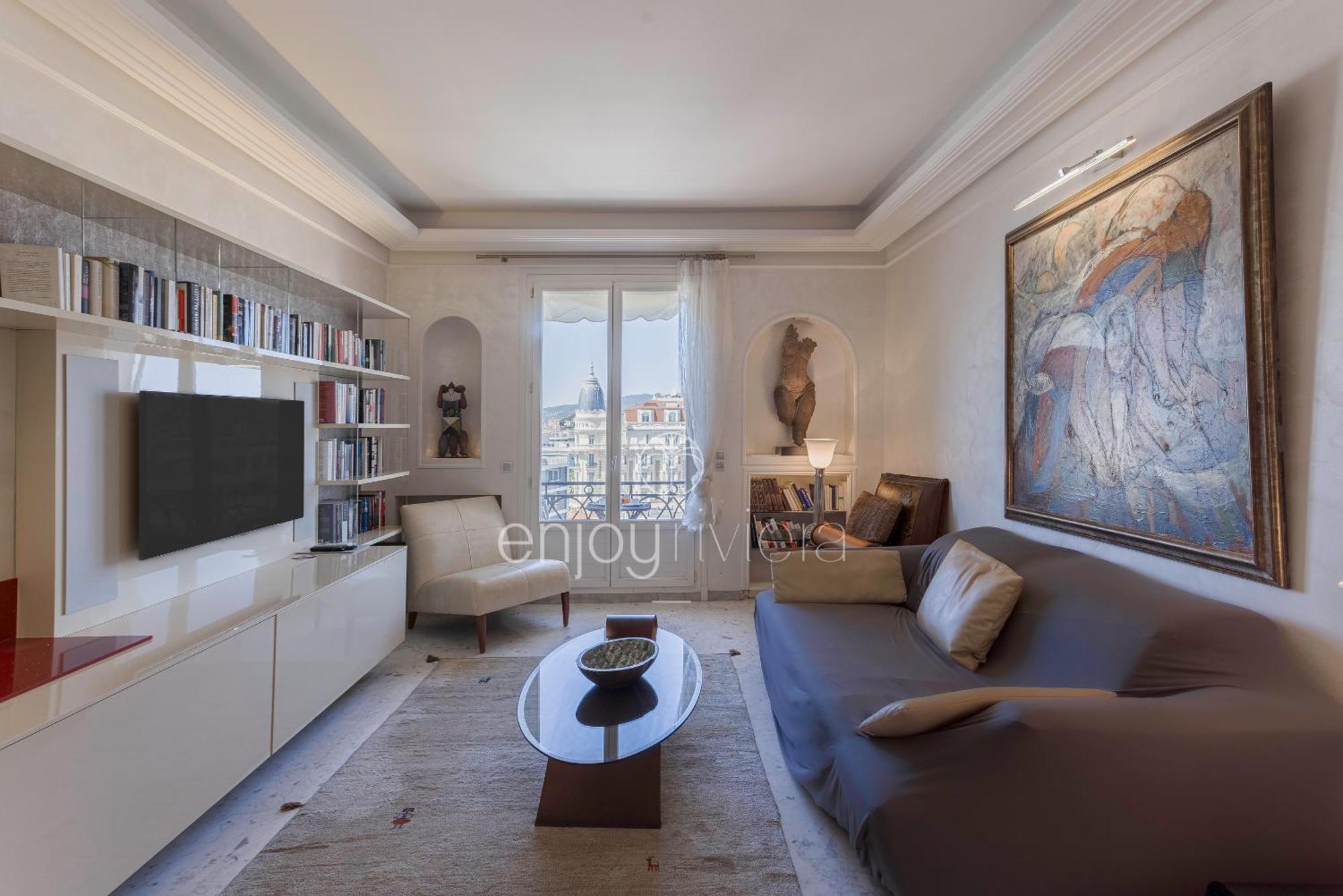 Appartement Palais Miramar Art Modern - Derniere Etages Vue - 75m De Confort - En Face Des Plages -wifi - Clim
