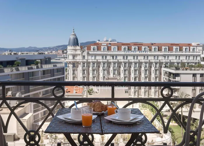 Palais Miramar Suite Art Modern - Derniere Etages Vue Mer - 75M De Confort - En Face Des Plages -Wifi - Clim
