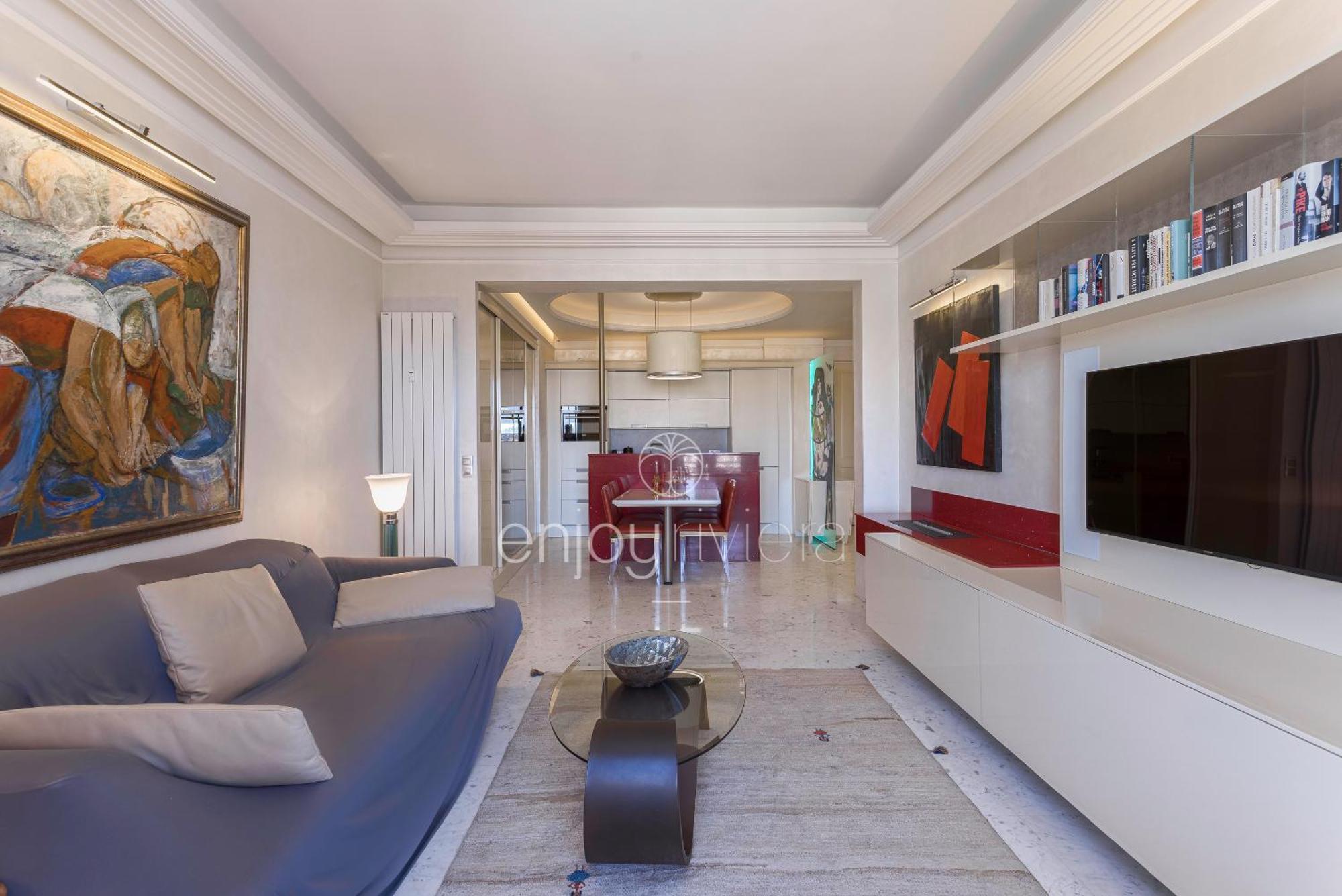 Apartment Palais Miramar Art Modern - Derniere Etages Vue - 75m De Confort - En Face Des Plages -wifi - Clim Cannes